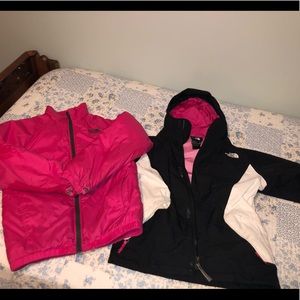 Medium Girls Layered North Face Winter Coat